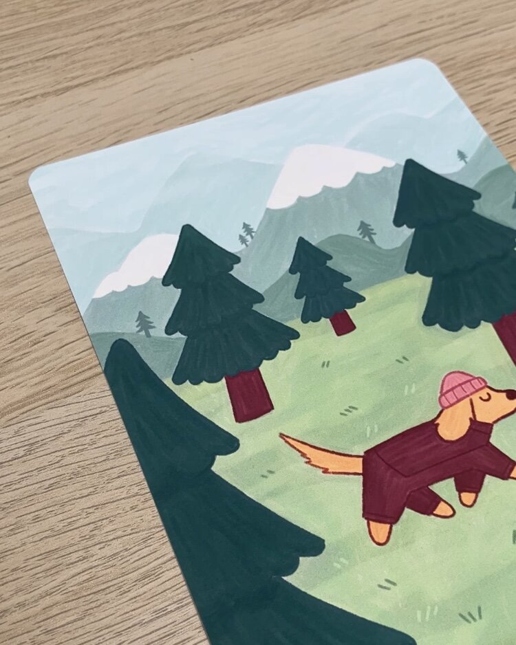Walking Dog Print