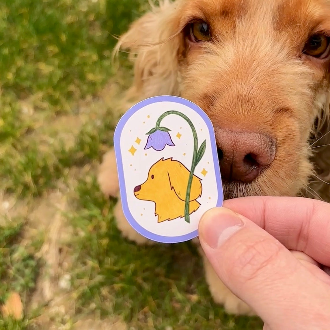 Spring Dog Sticker