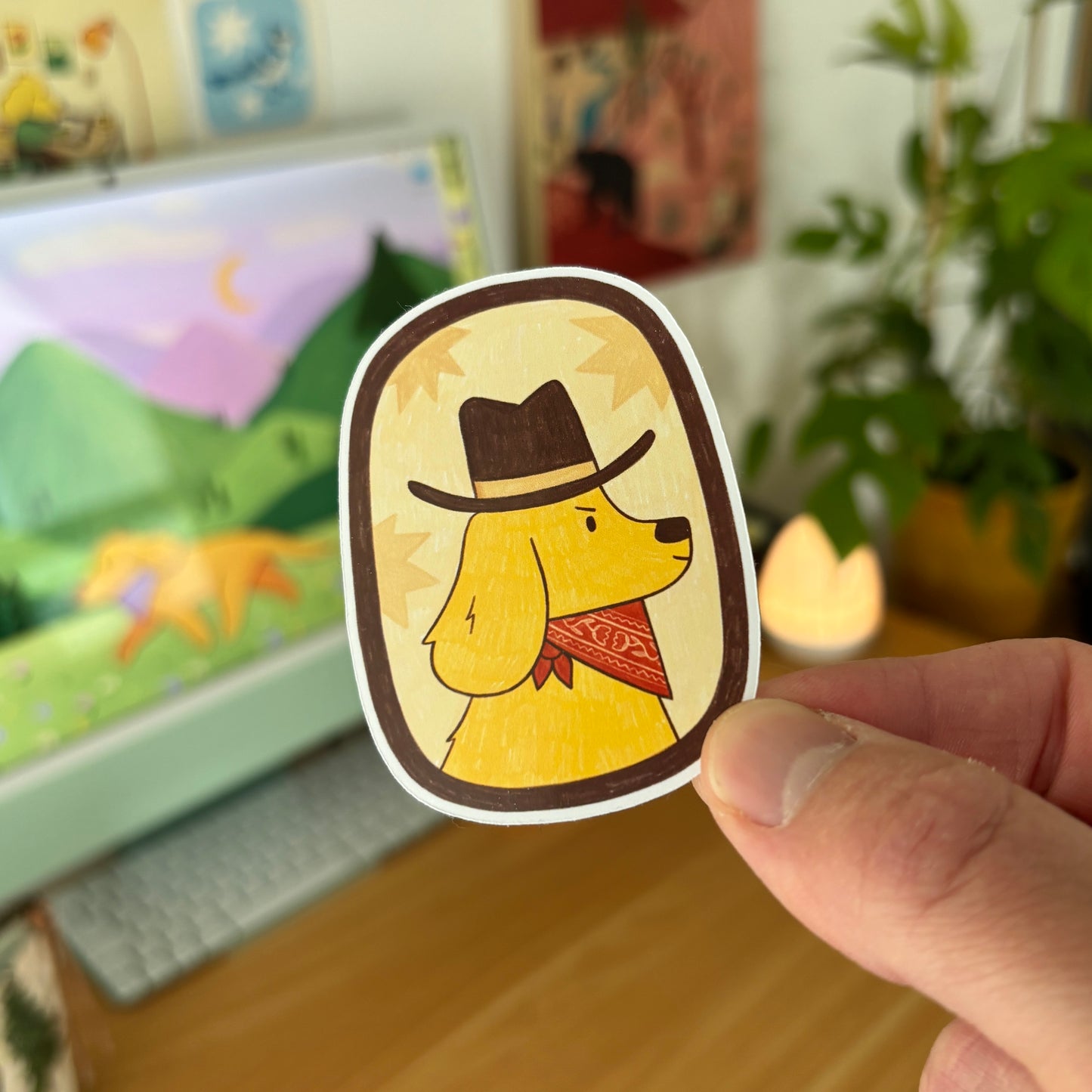 Cowboy Dog Sticker