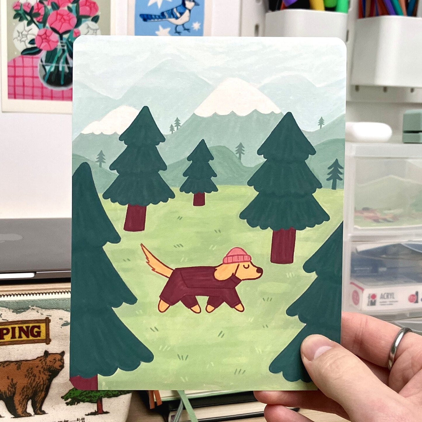 Walking Dog Print