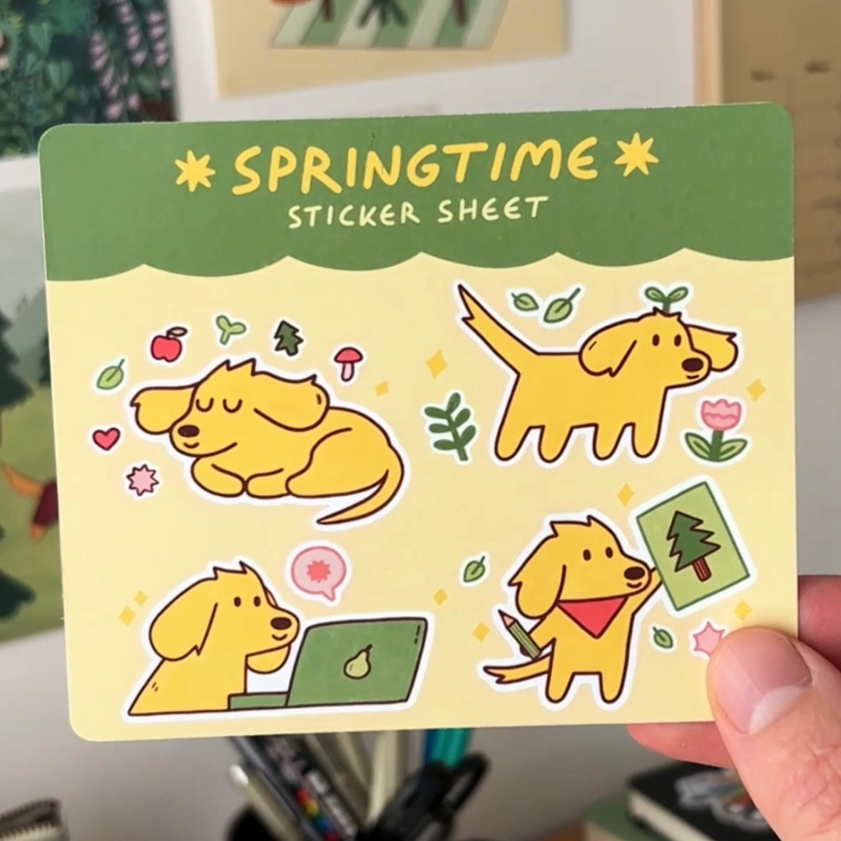 Springtime Feuille de stickers