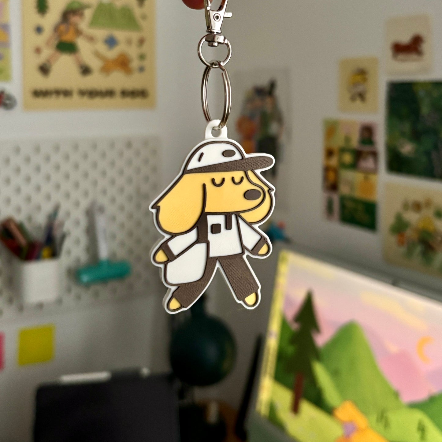 Chill Dog 3D Printed Keychain