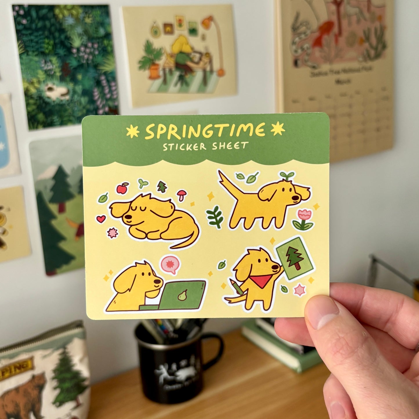 Springtime Feuille de stickers