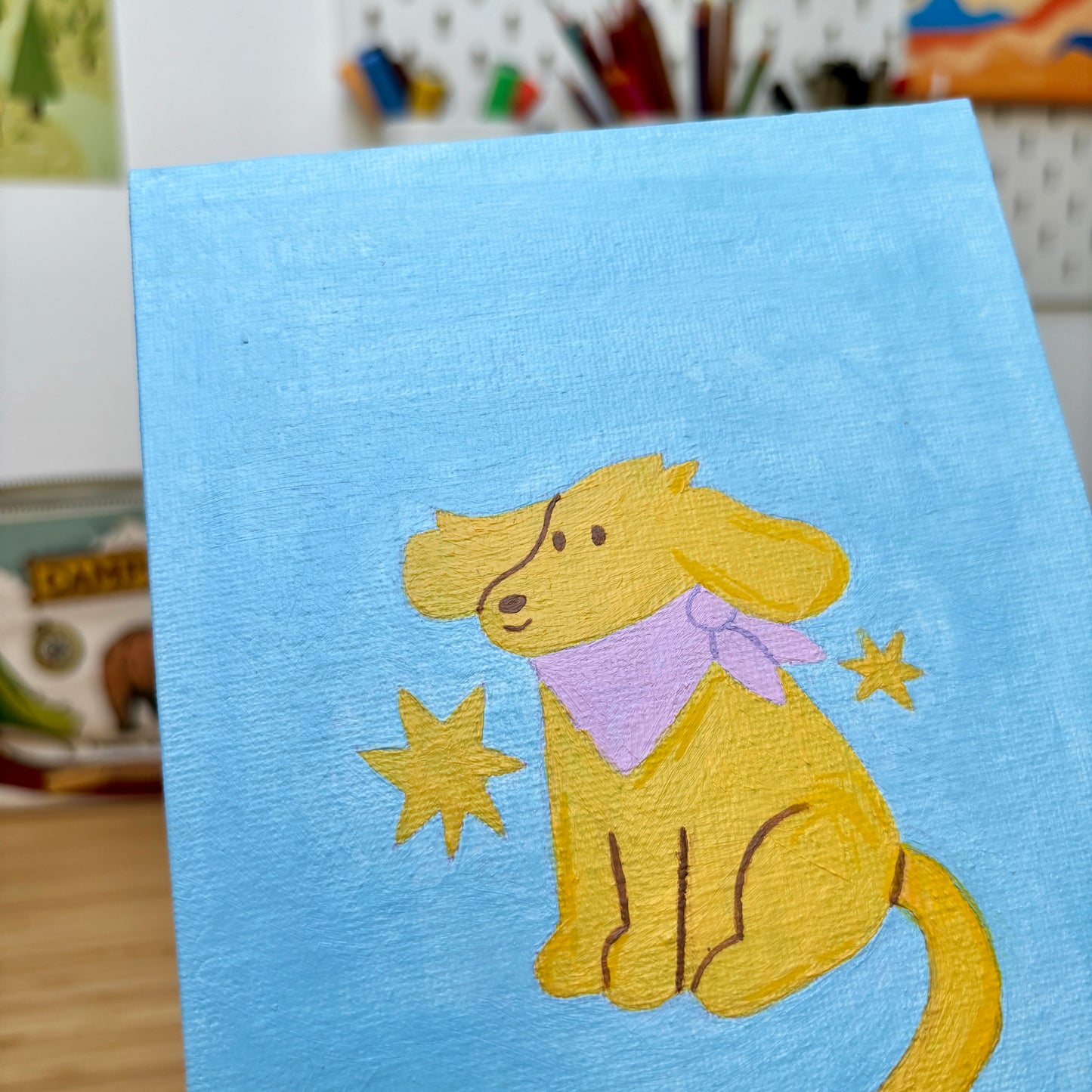 Winnie the dog petite peinture