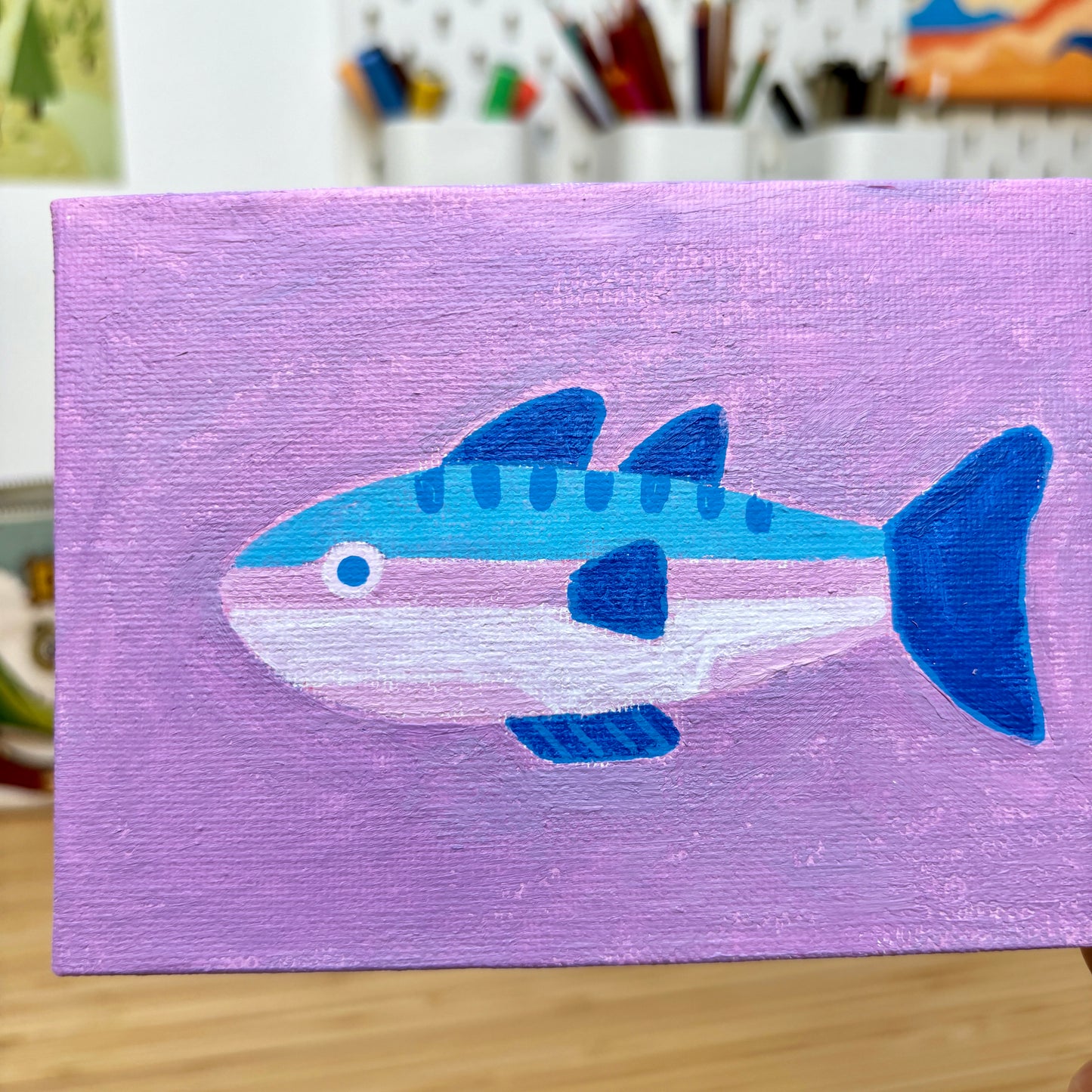 Blue Fish petite peinture