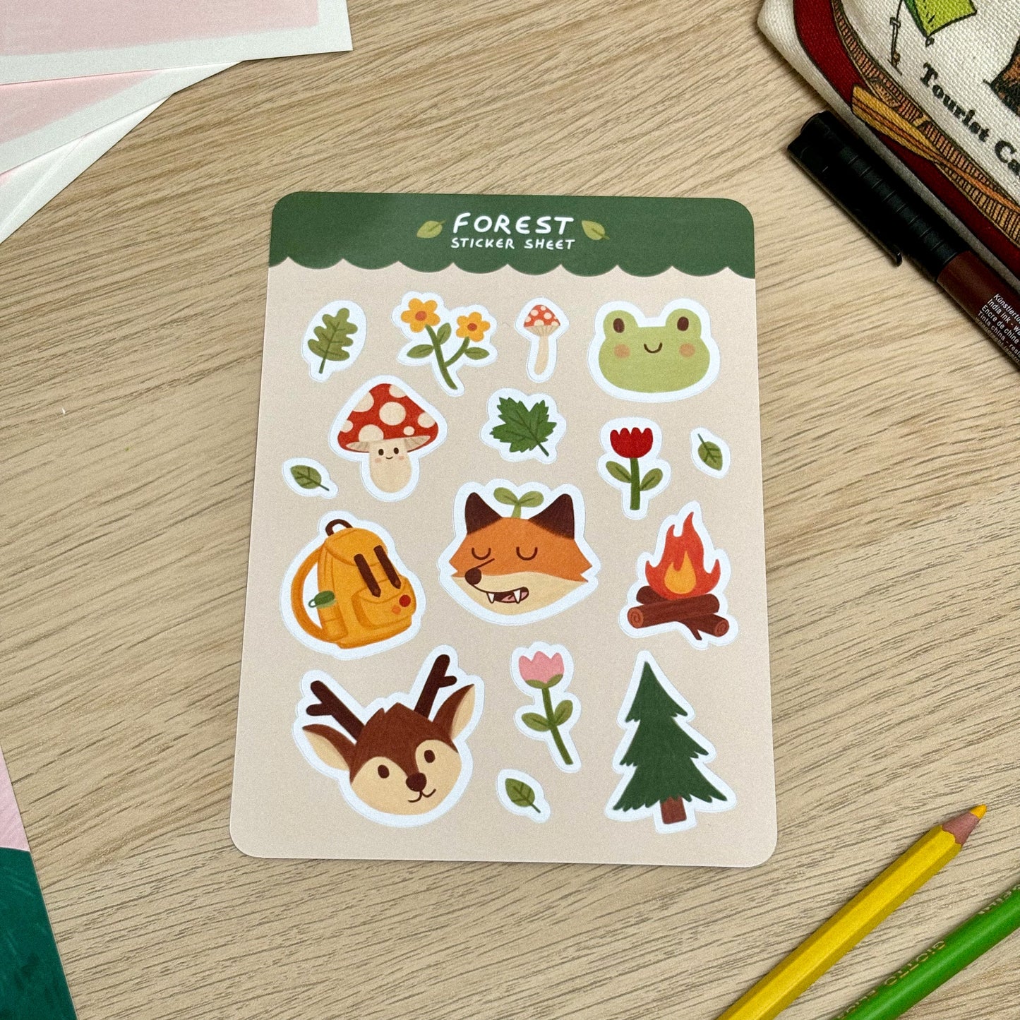 Feuille de Stickers Forêt