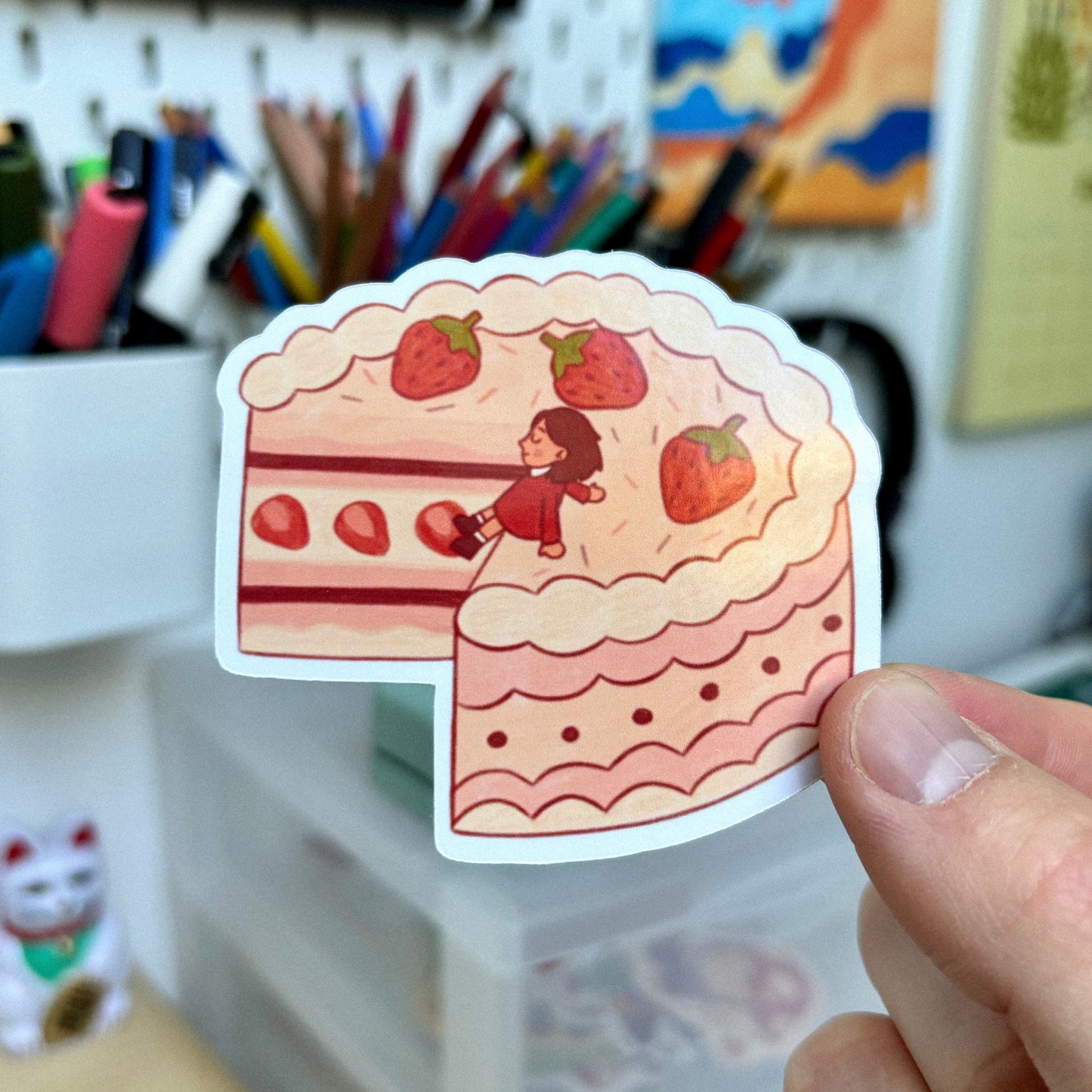 Strawberry Cake Sticker