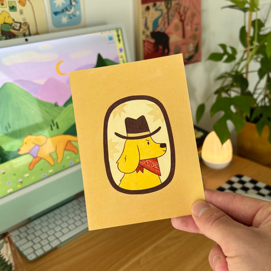 Cowboy Dog Print