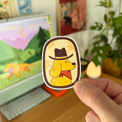 Cowboy Dog Sticker