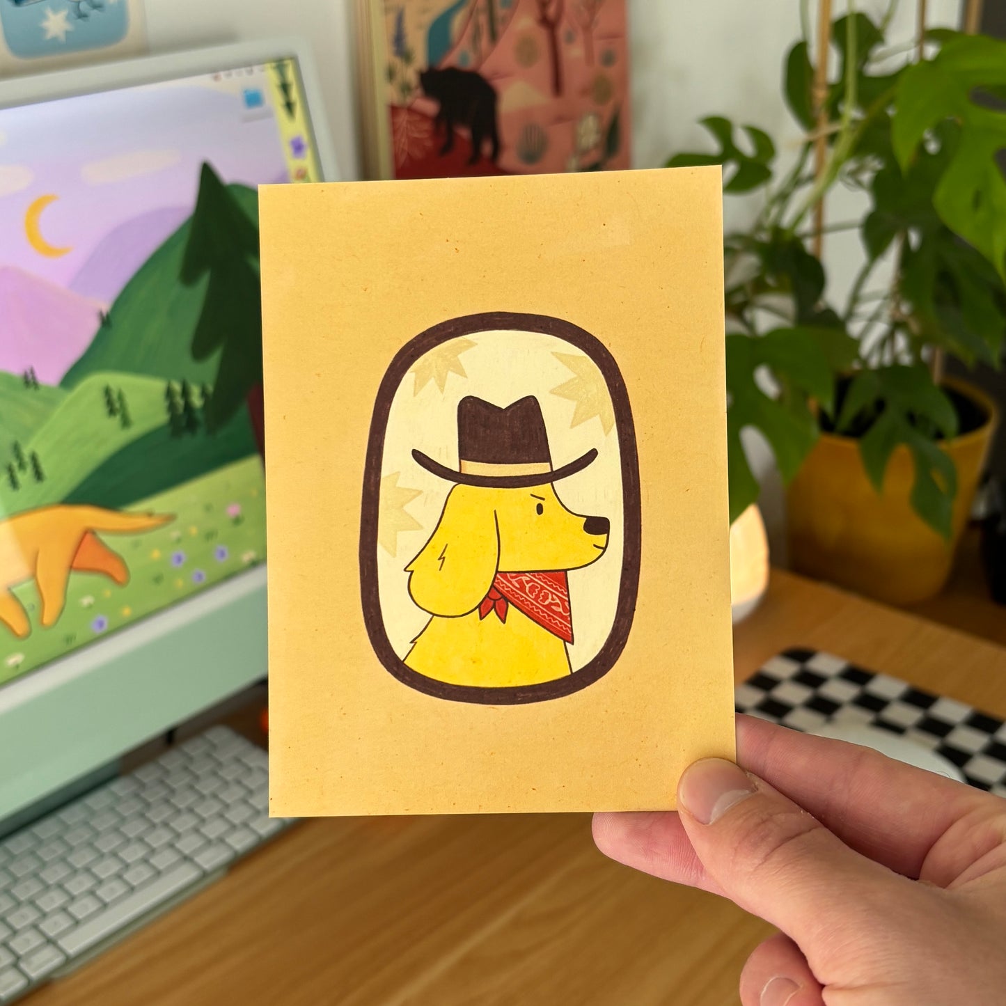 Cowboy Dog Print