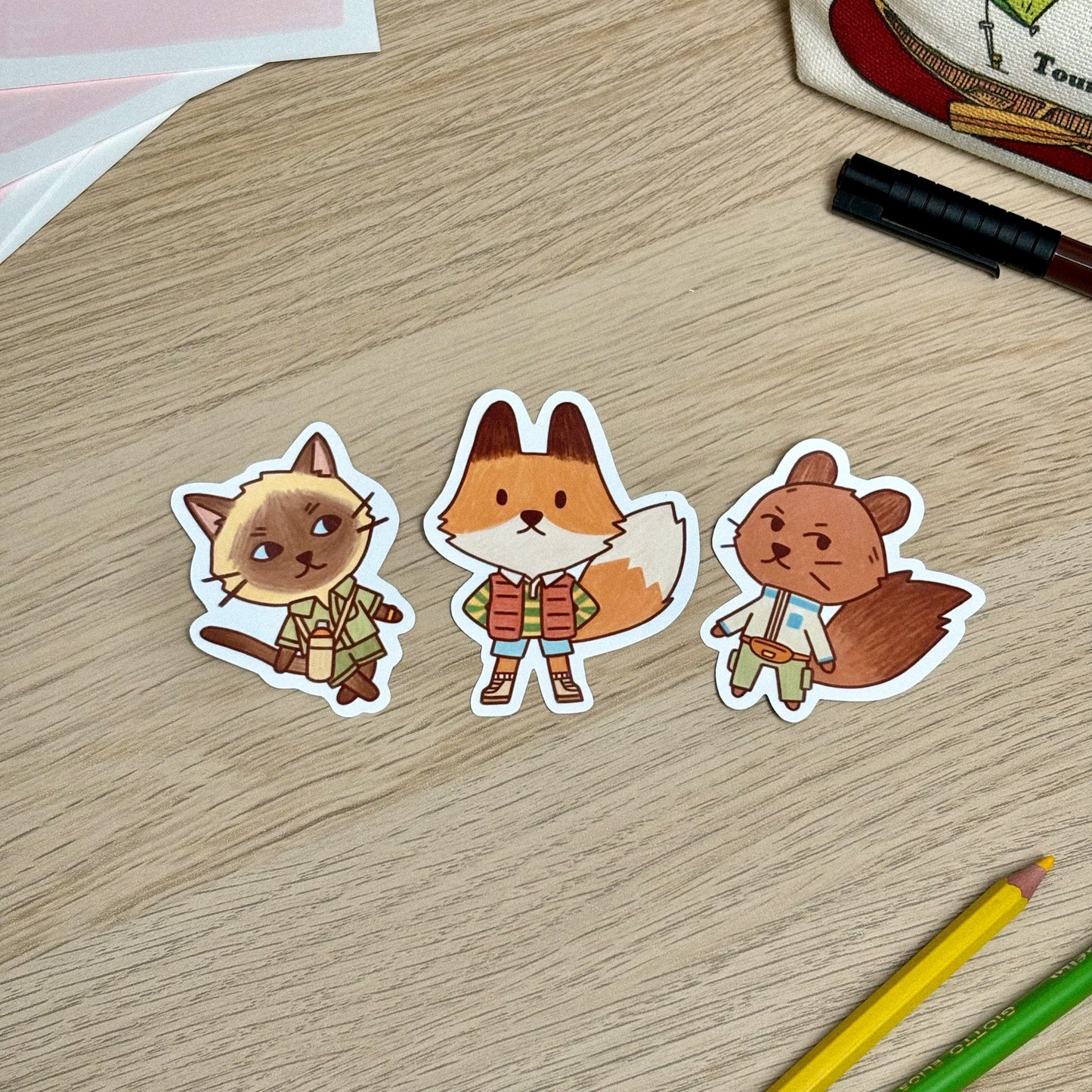 Adventure Friends Pack of 3 Stickers