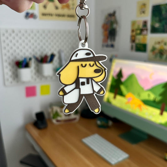 Chill Dog 3D Printed Keychain