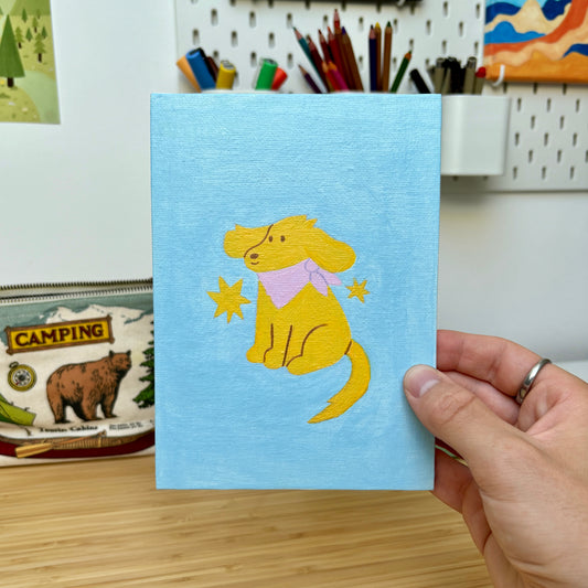 Winnie the dog petite peinture